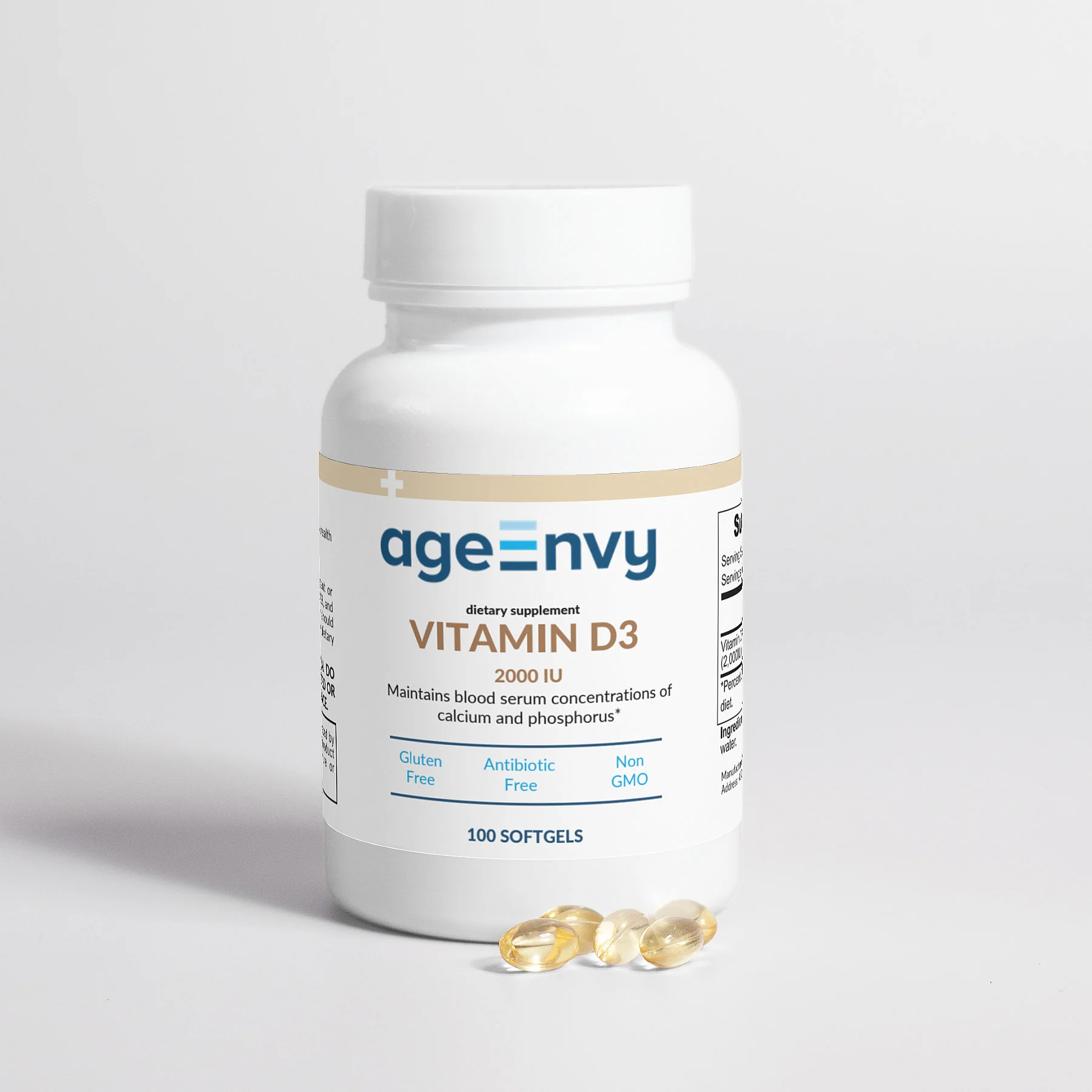 Vitamin D3 2000 IU Softgels by AgeEnvy