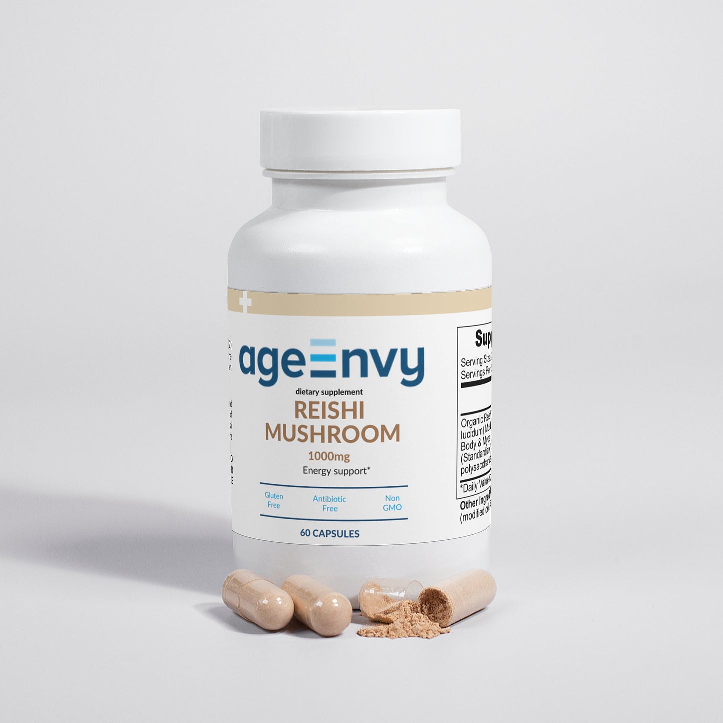 Reishi Mushroom 1000 mg (60 Caps) by AgeEnvy