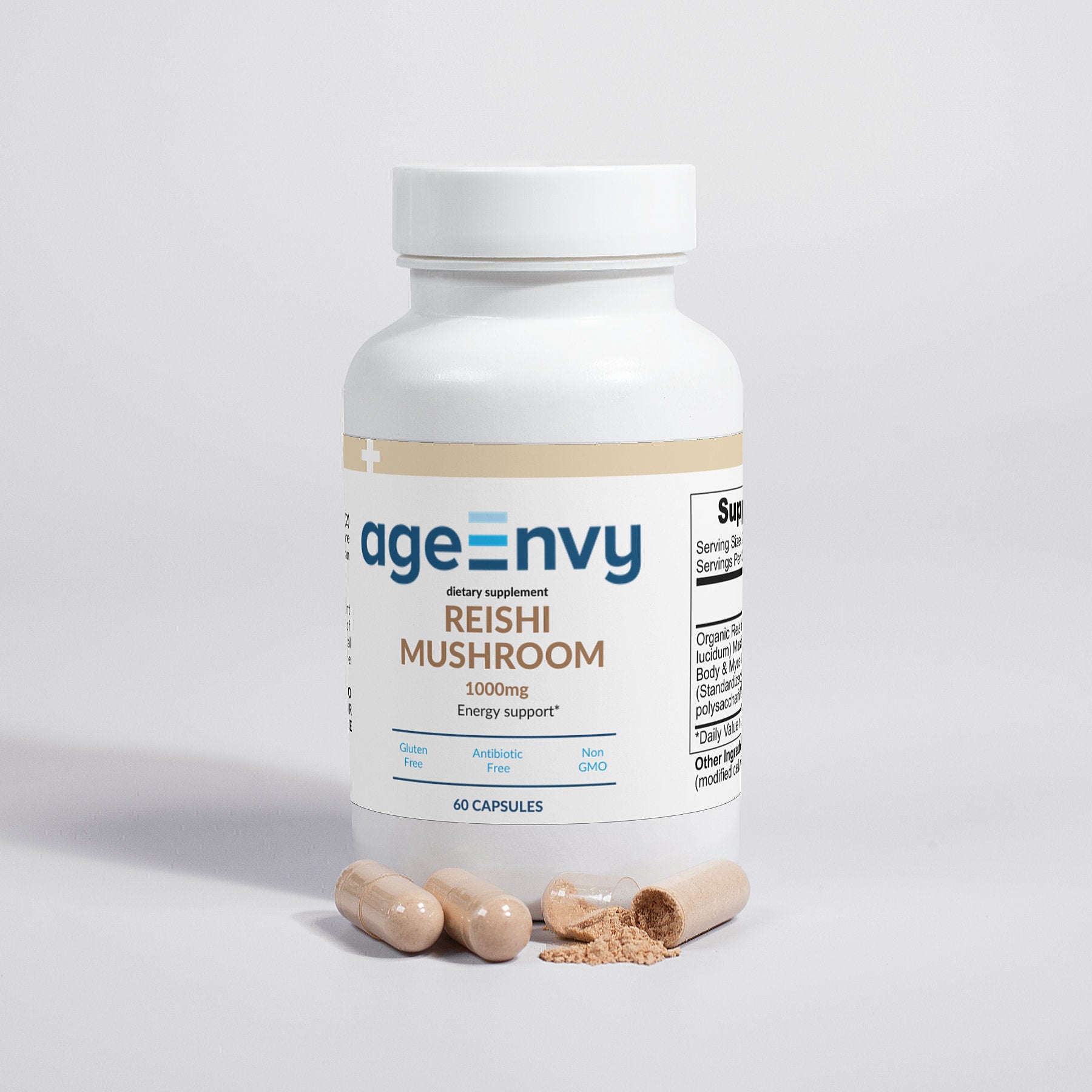 Reishi Mushroom 1000 mg (60 Caps) by AgeEnvy