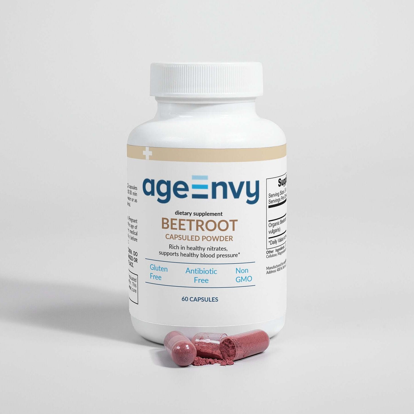 Beetroot 1300 mg (60 Caps) by AgeEnvy
