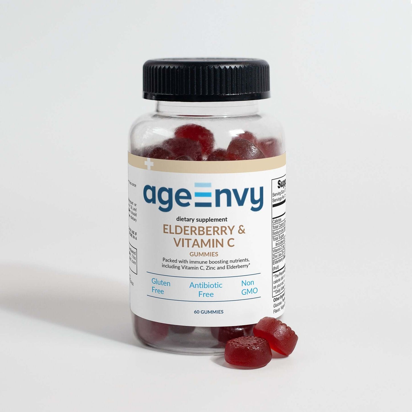 Elderberry & Vitamin C Gummies (60 Count) by AgeEnvy