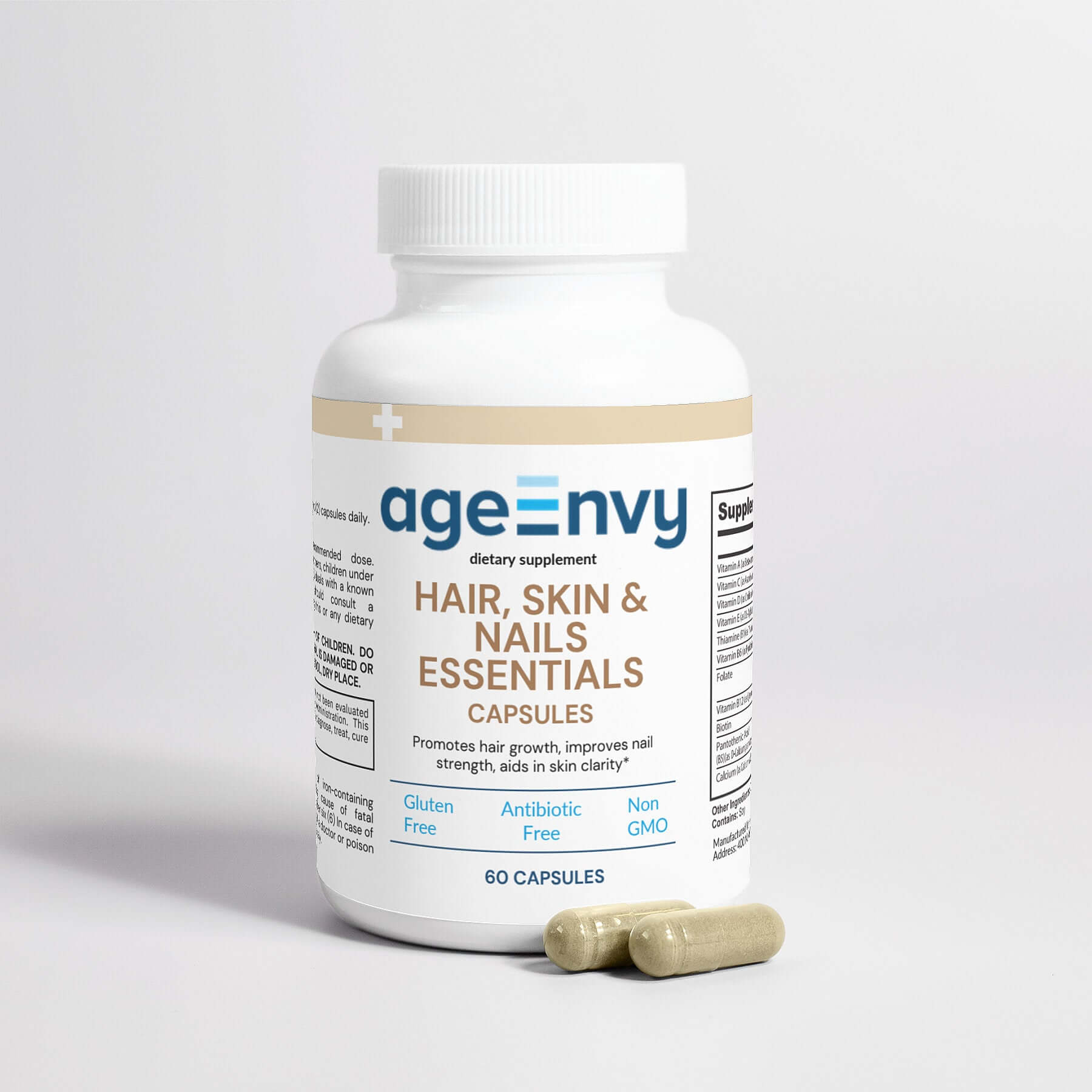 Hair, Skin, and Nails Supplement by AgeEnvy