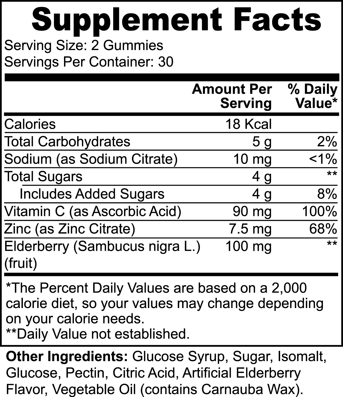 Elderberry & Vitamin C Gummies (60 count)